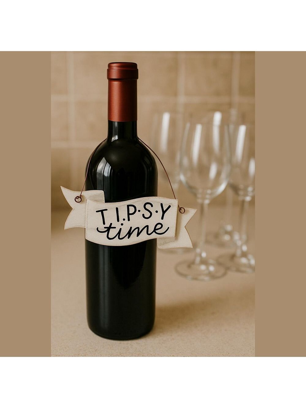 ($2) Happy Hour Bottle Tags - Tipsy Time